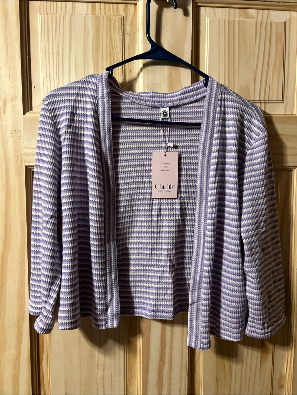 Leopard print & Striped Open-Front Cardigans